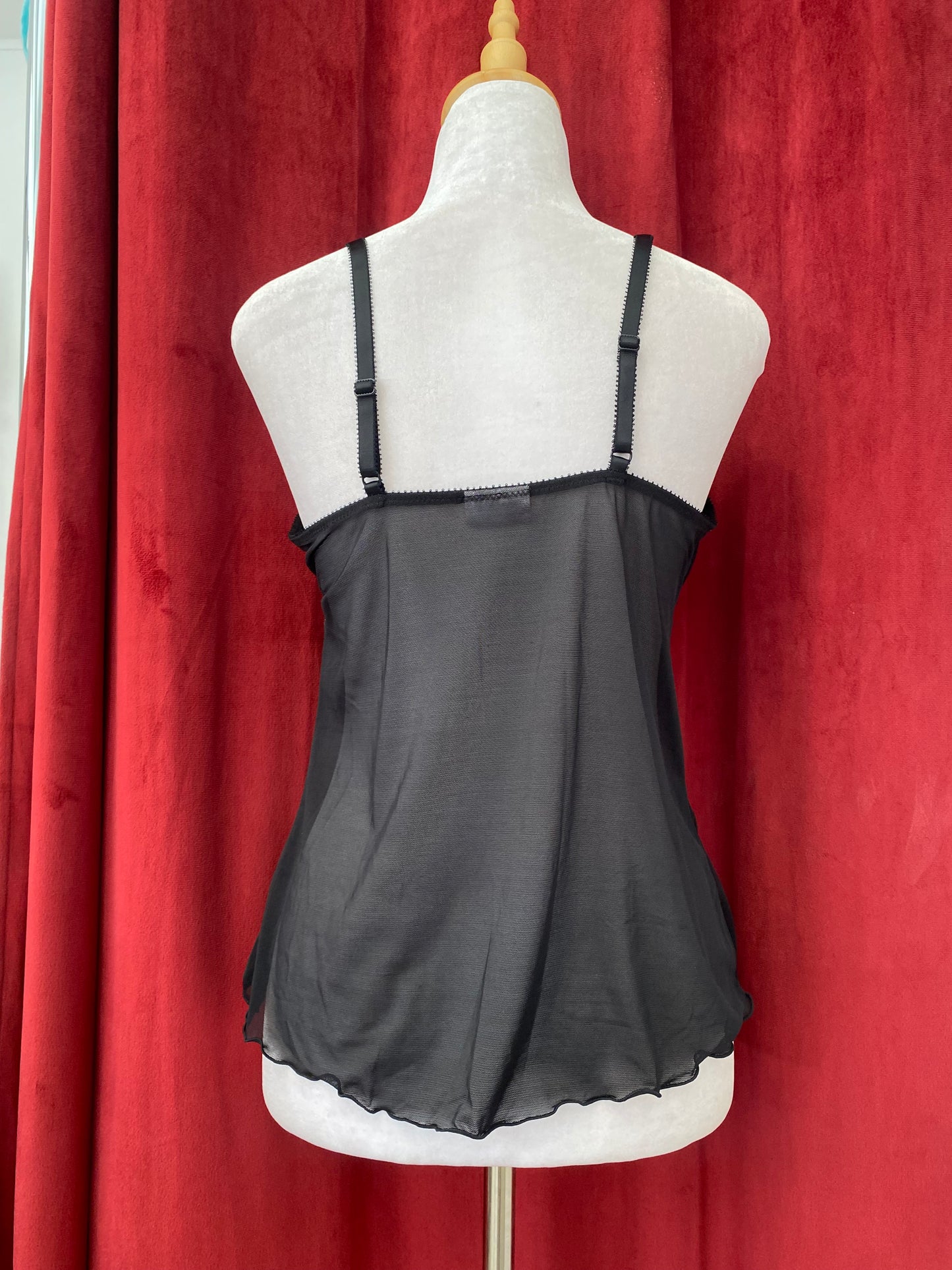 Noir Fleur sheer top