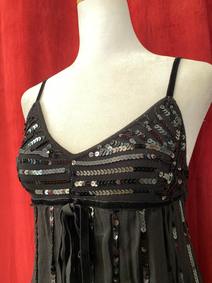 Velvet ethereal sequin top with bow detail🖤