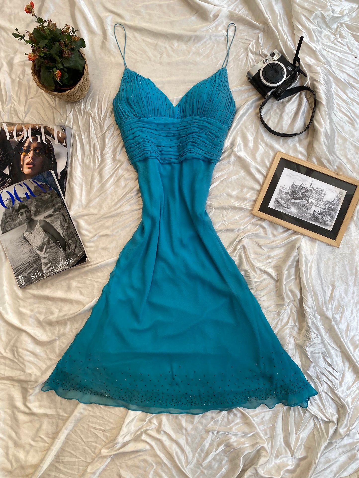 Baby blue maxi sequin gown 🦋