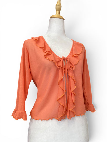 Orange ruffled top 🍑