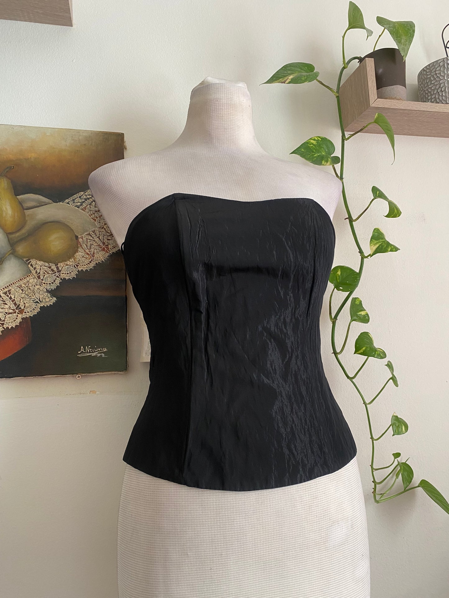 Brand new liquid organza fitted corset