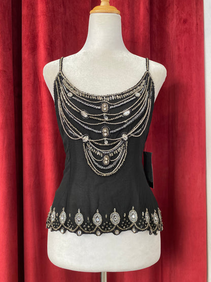 The Maharani Noir Silk Camisole