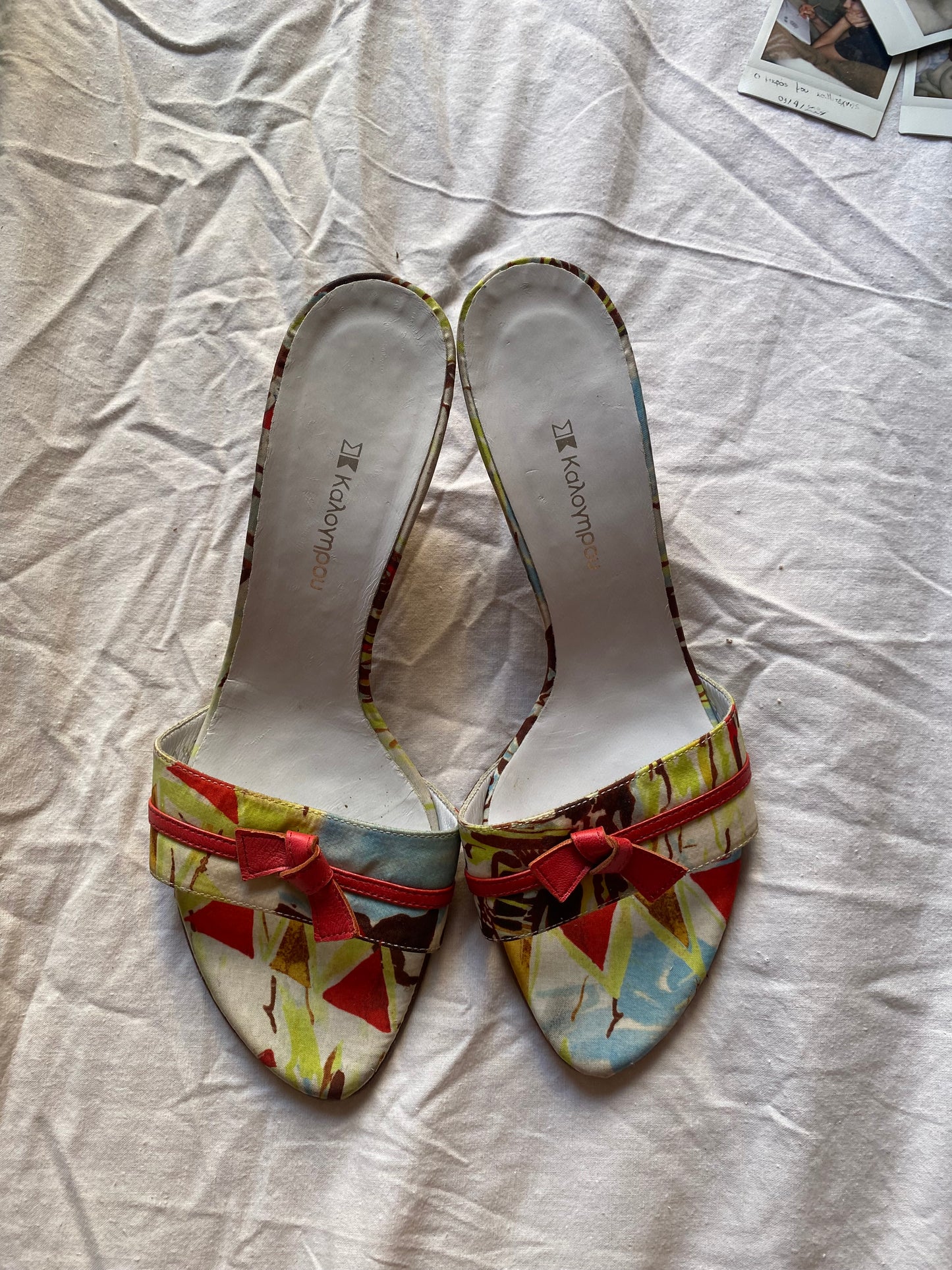 Brand new multicoloured mules