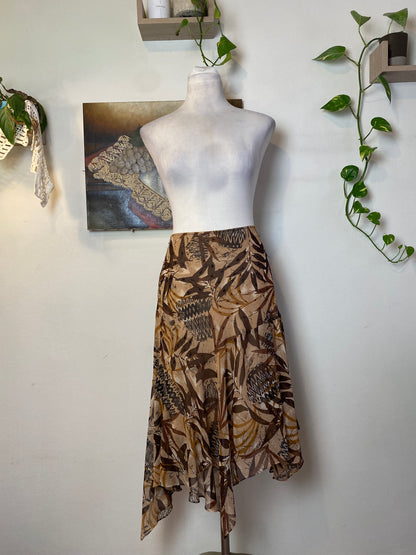 Sequin brown summer skirt
