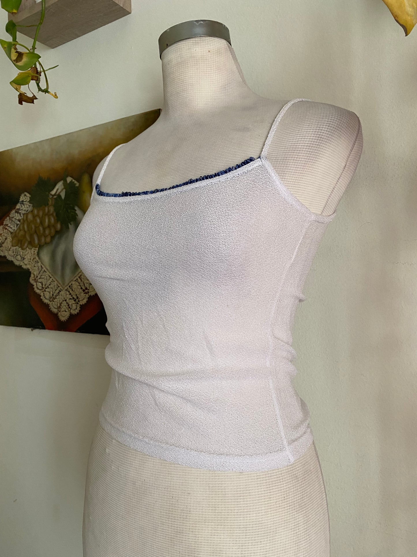 Brand new white crochet like top