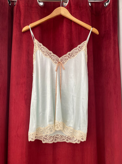 Satin baby blue top