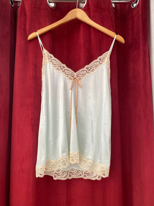 Satin baby blue top