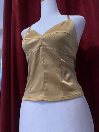 Brand new gold satin corset top 🌟