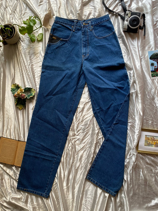Brand new 90s dark blue cotton jeans