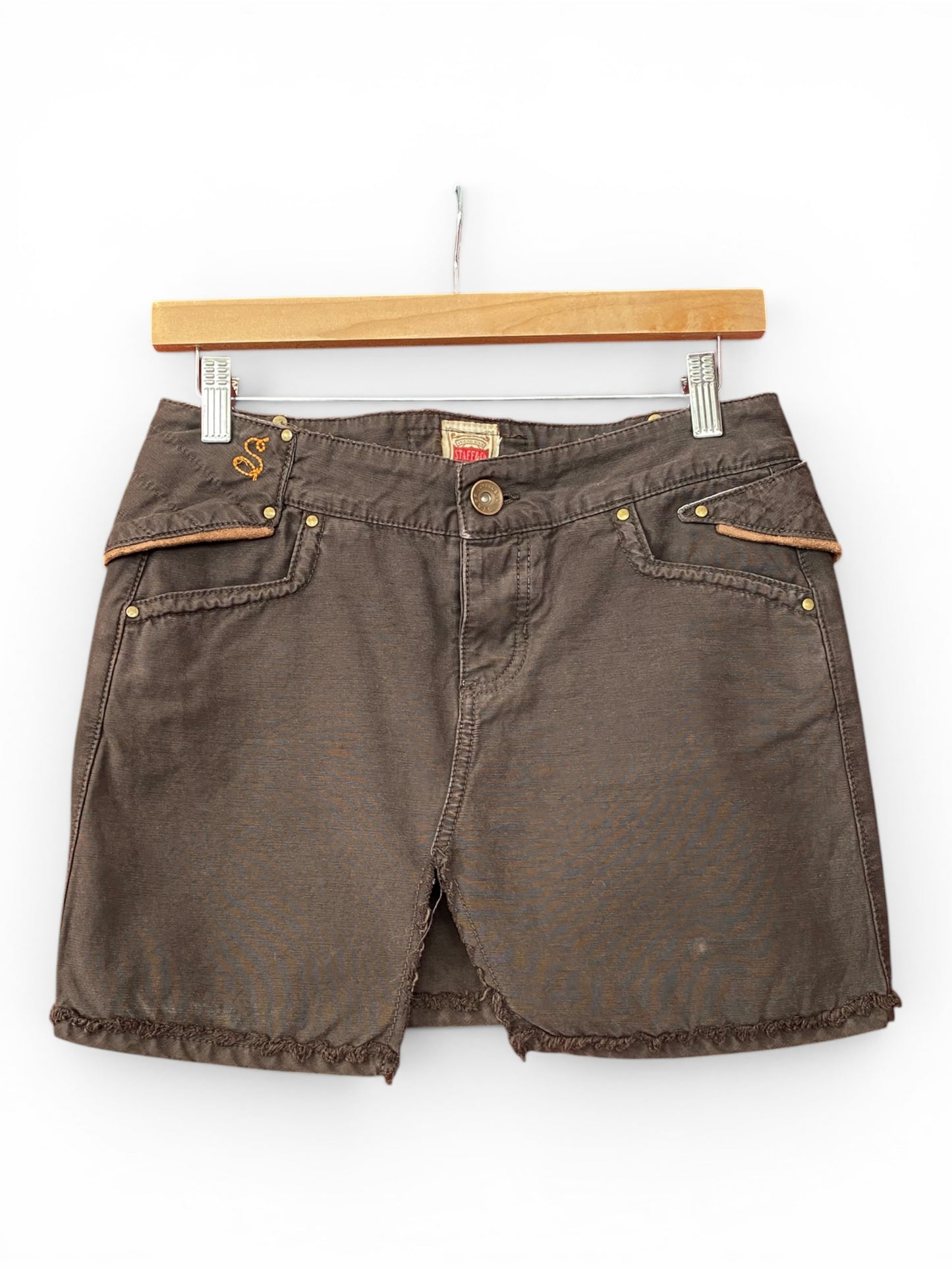Brown jean mini skirt 🤎