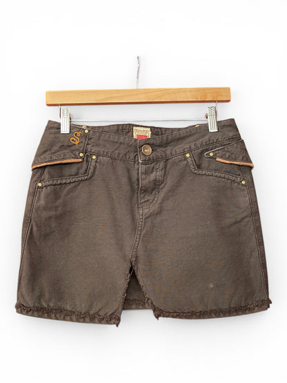 Brown jean mini skirt 🤎