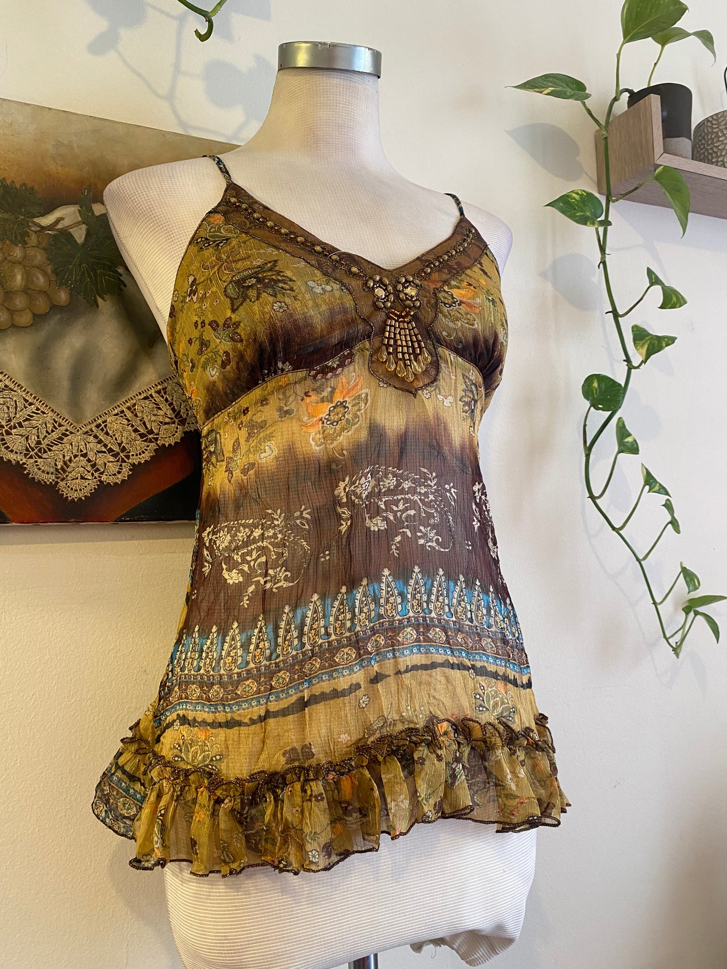 Silk based brand new sequin top