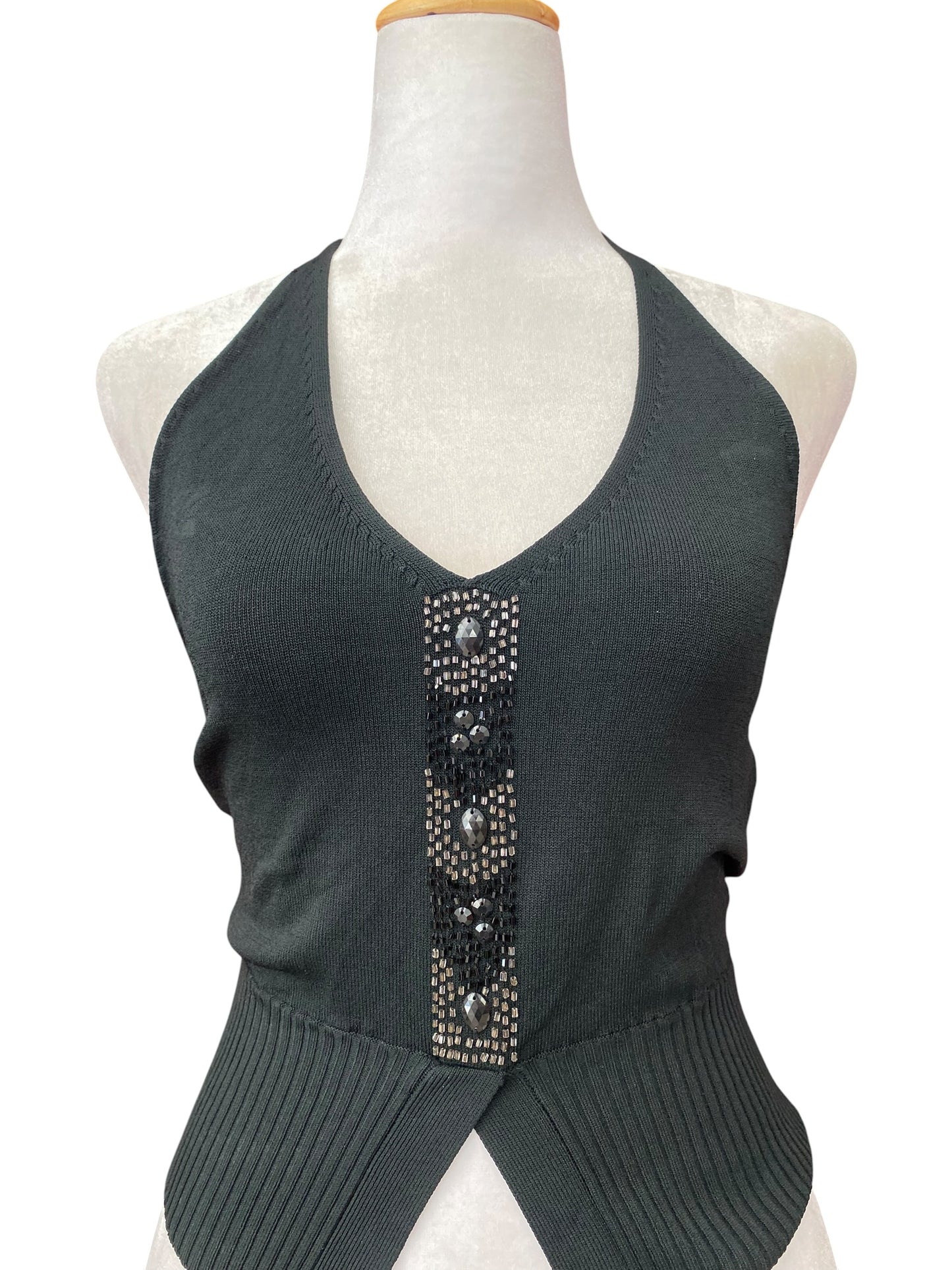 Black halter sequin top ✨