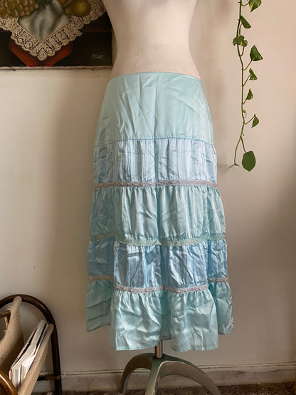 Brand new baby blue maxi skirt with sequin details