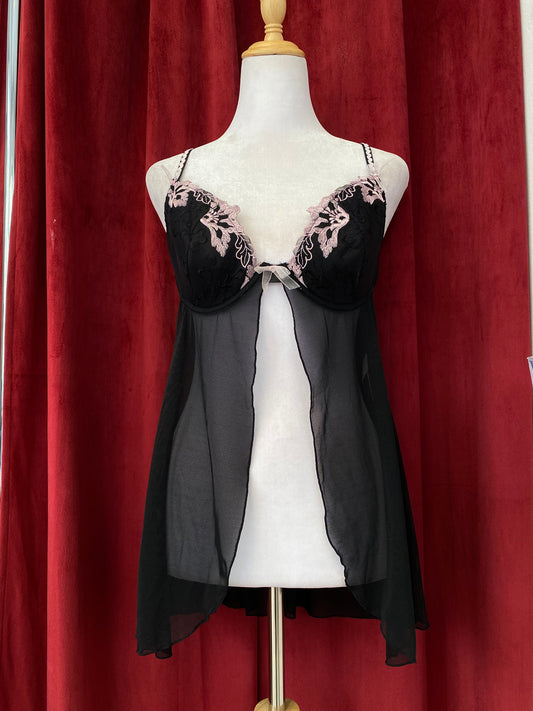 Corset y2k mesh top with pink details 🎀