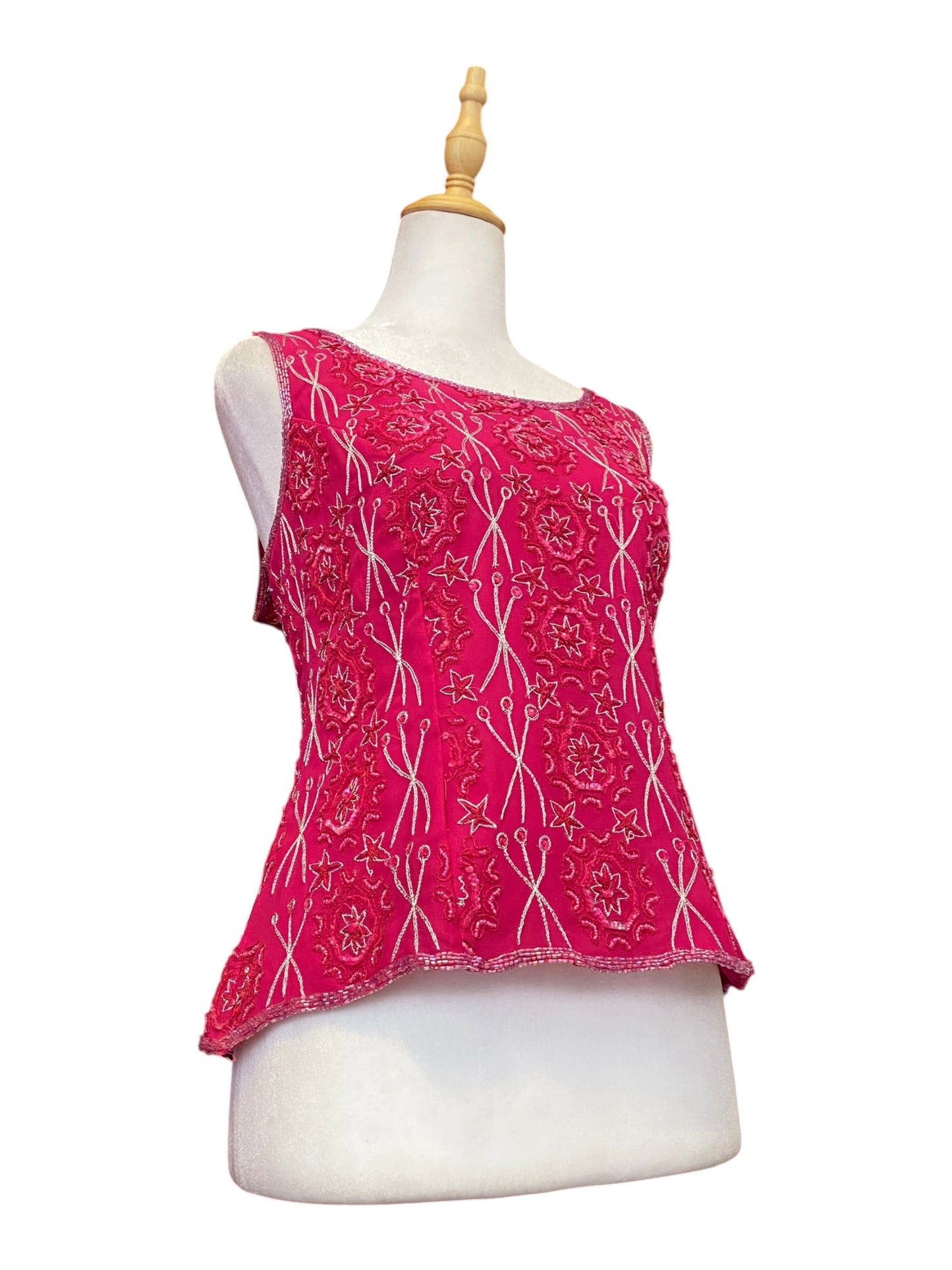 100% silk hot pink top 💞