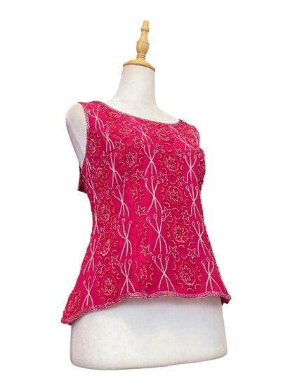 100% silk hot pink top 💞