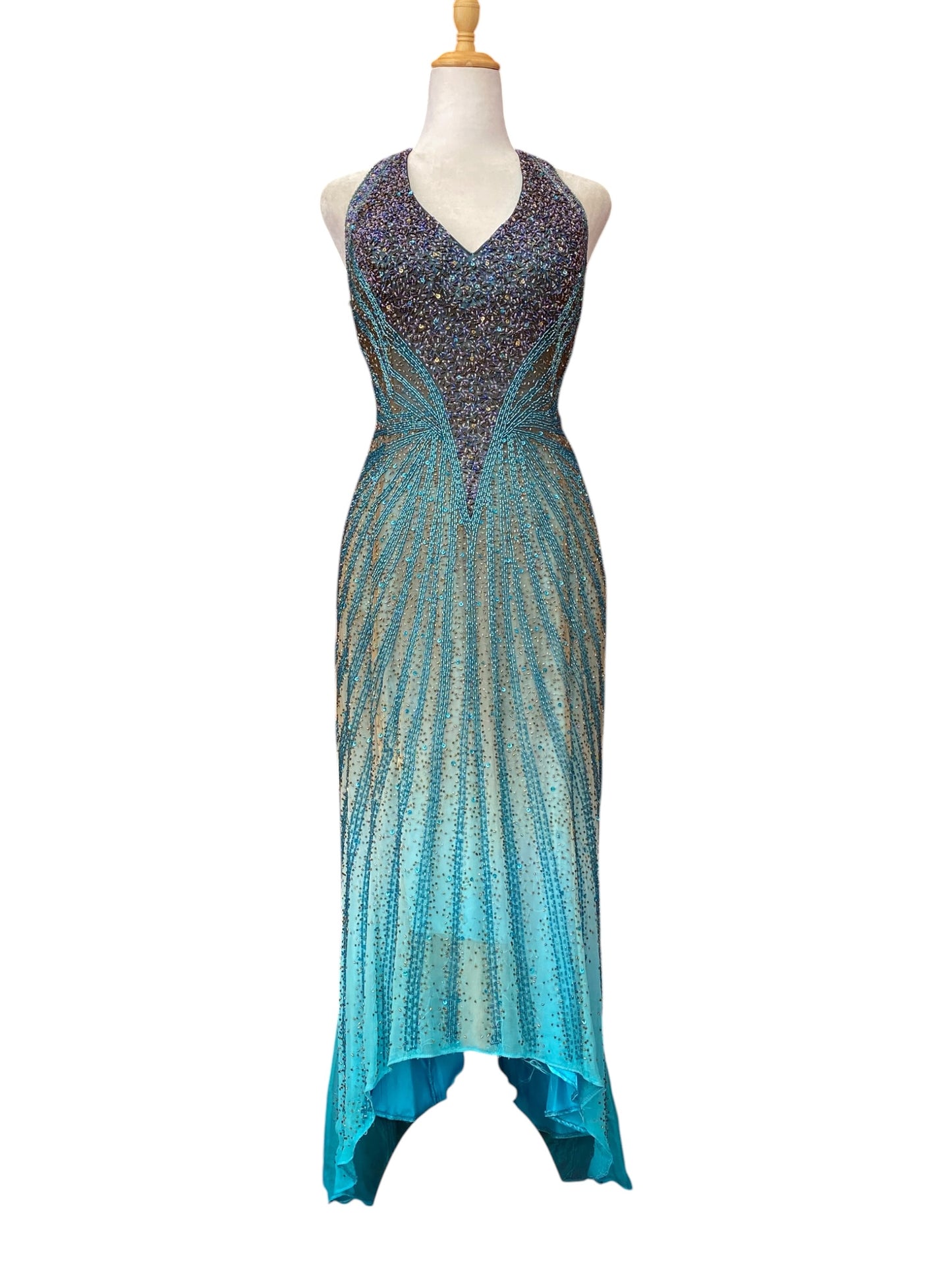 100% silk “The ocean gown”