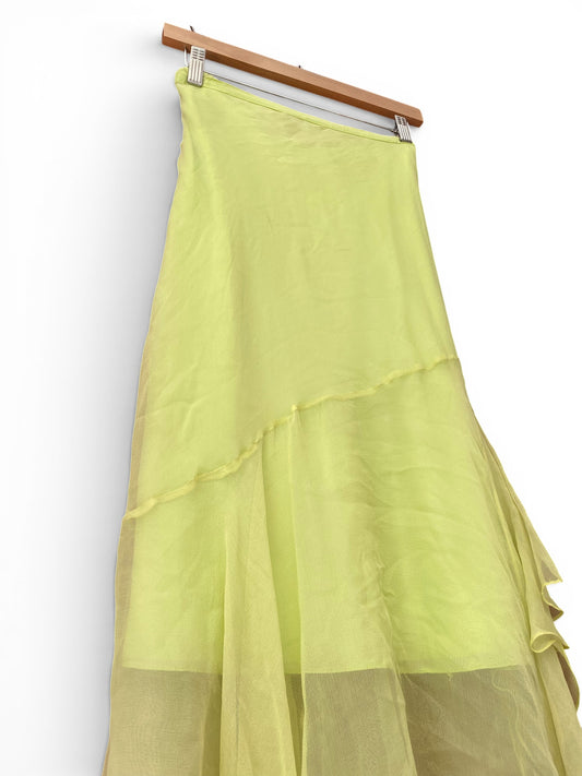 100% silk aftershock lime skirt 🍋‍🟩