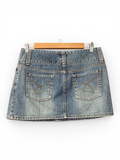 Mini denim skirt
