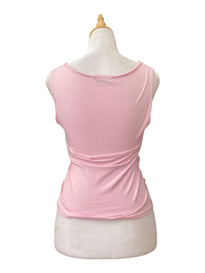 Pink rushed summer top with seashell details 🐚