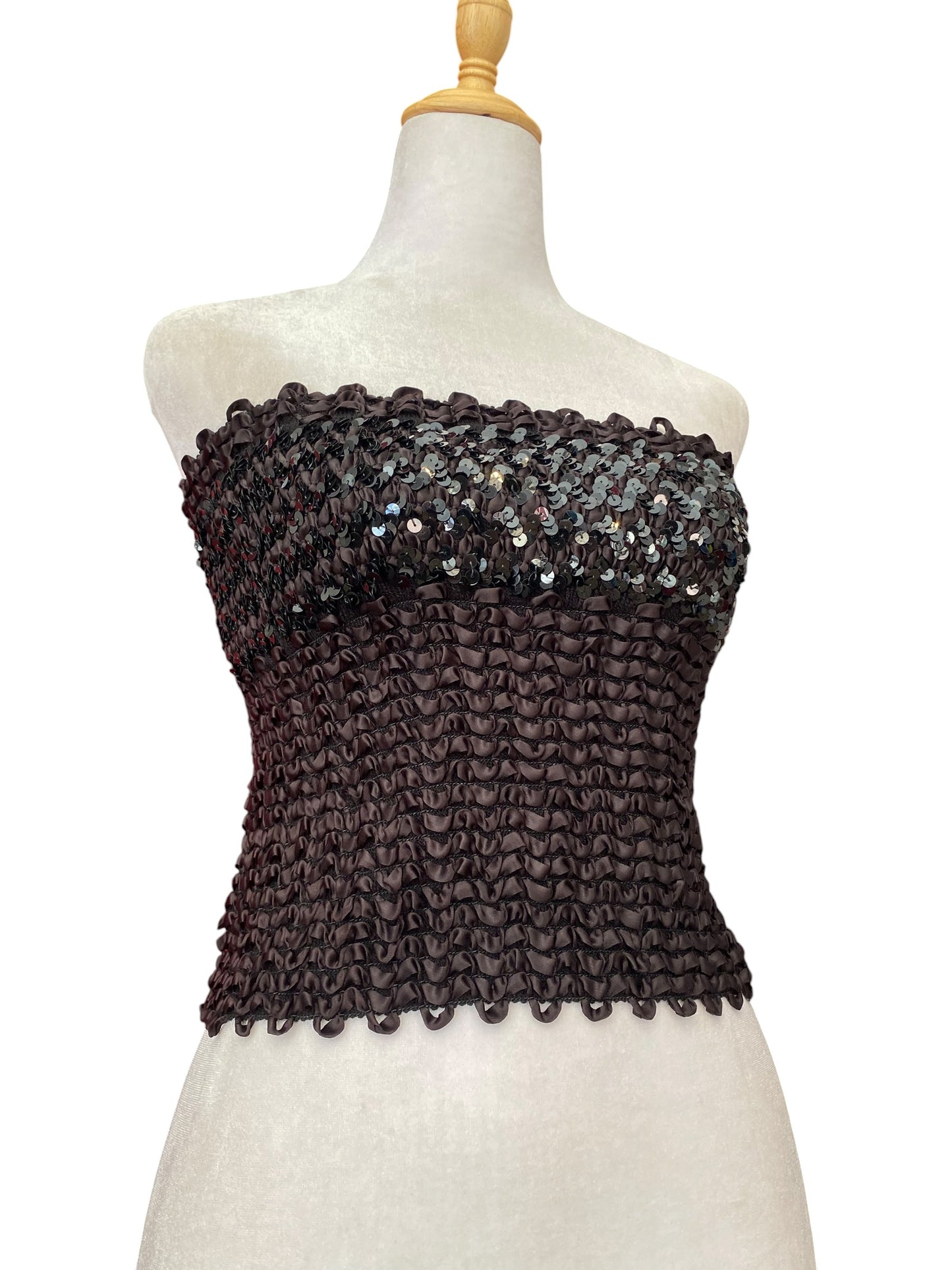 Strapless sequin top