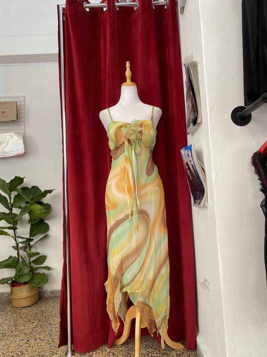 100% silk multicoloured summerdress dress 💐