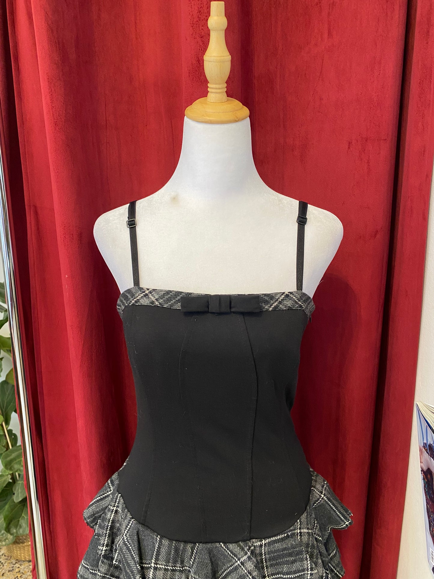 Rinascimento mini corset dress with ruffled bottom