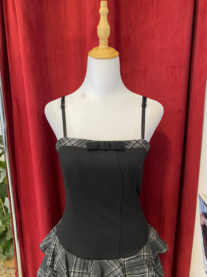 Rinascimento mini corset dress with ruffled bottom
