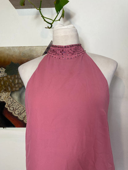 Dusty pink top with sequin details