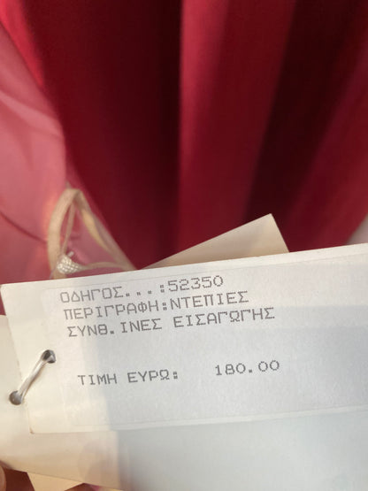 Brand new pink satin set with ruffled details