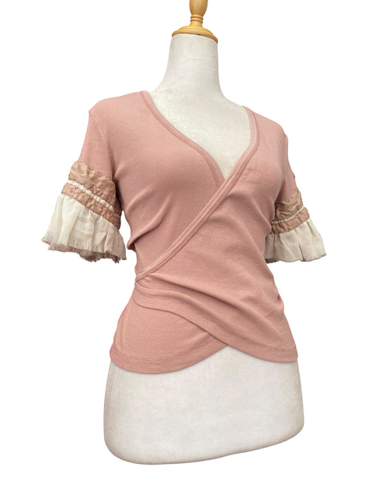 Pink blush coquette top