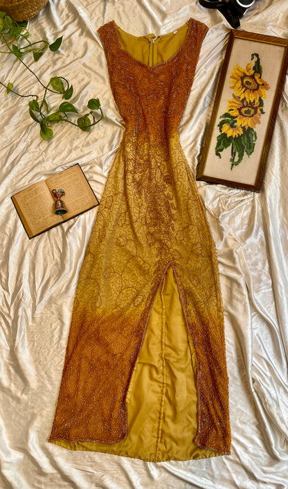 The royal gown in orange
