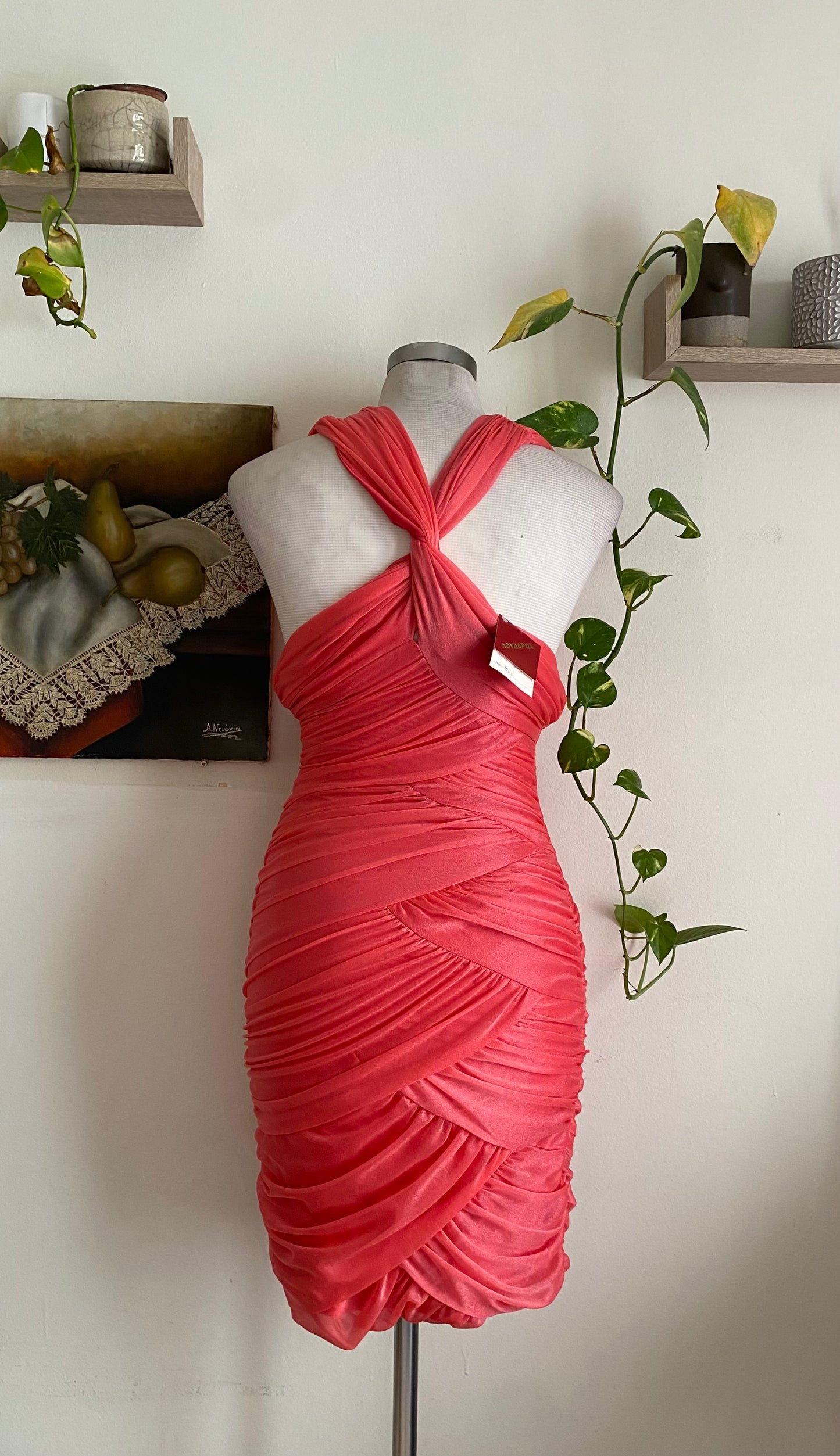 Brand new coral summer bodycon dress