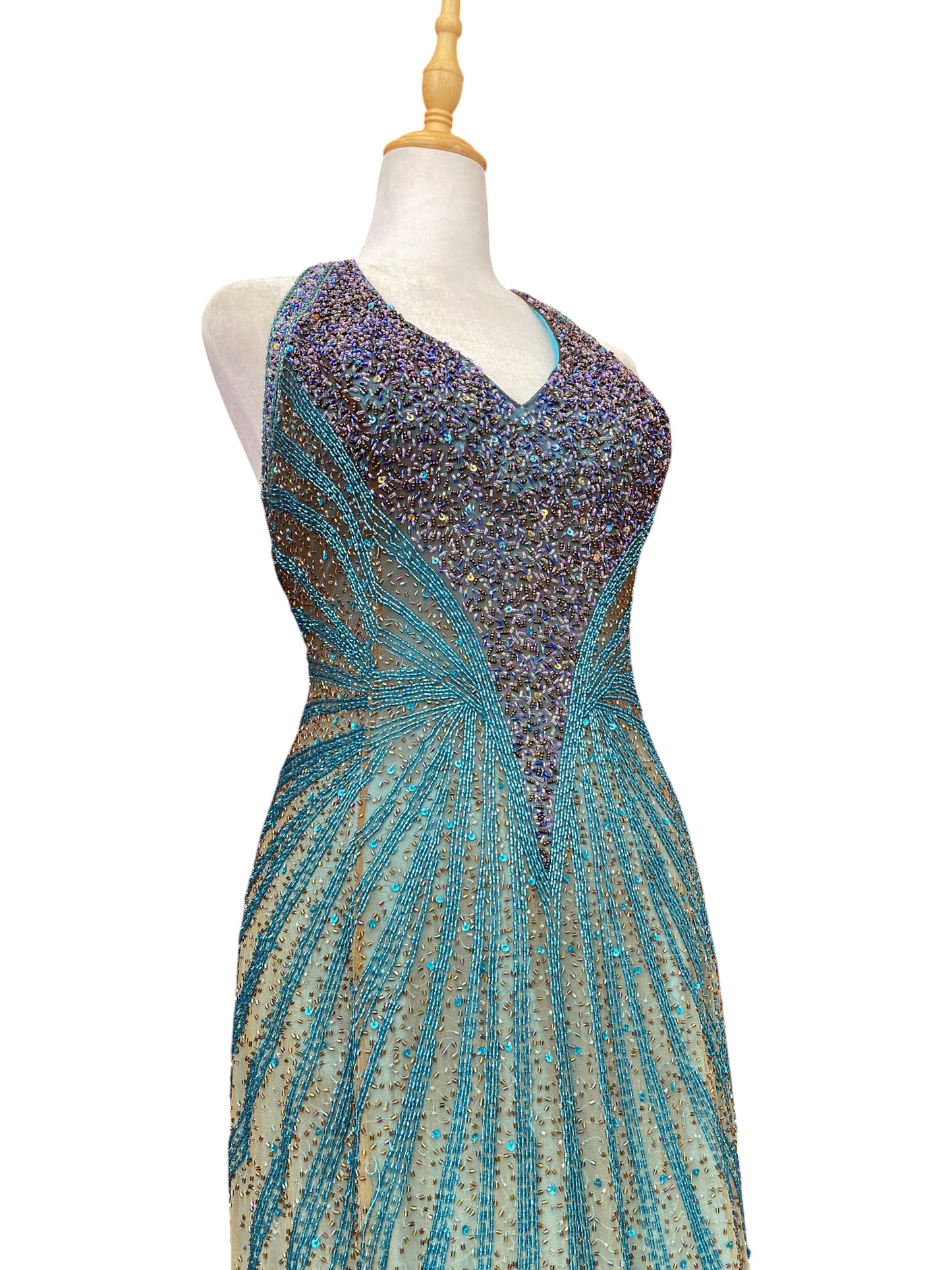 100% silk “The ocean gown”