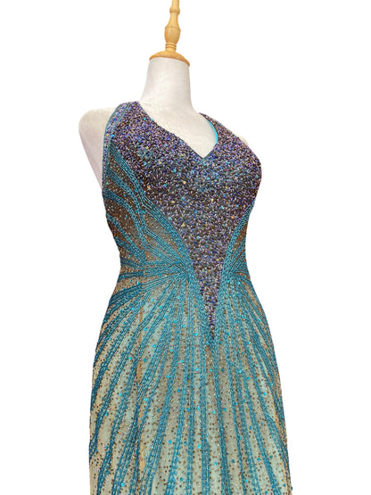 100% silk “The ocean gown”