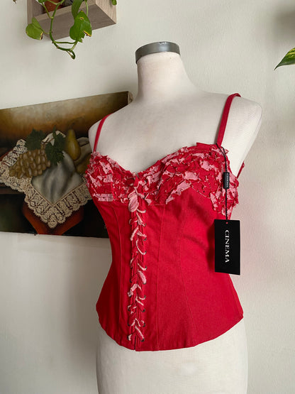 Denim zinas couture brand new corset