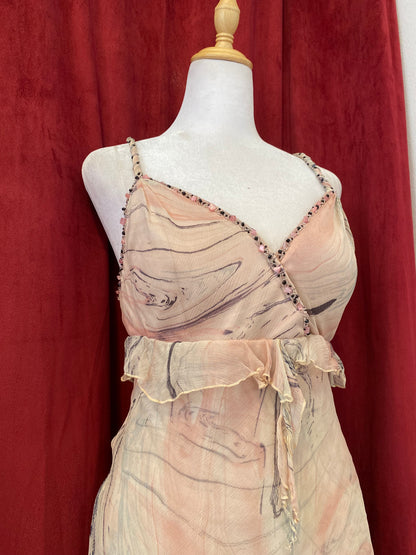 100% silk light pink gown 🌸