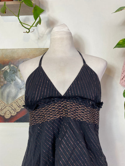 Halter brown summer top