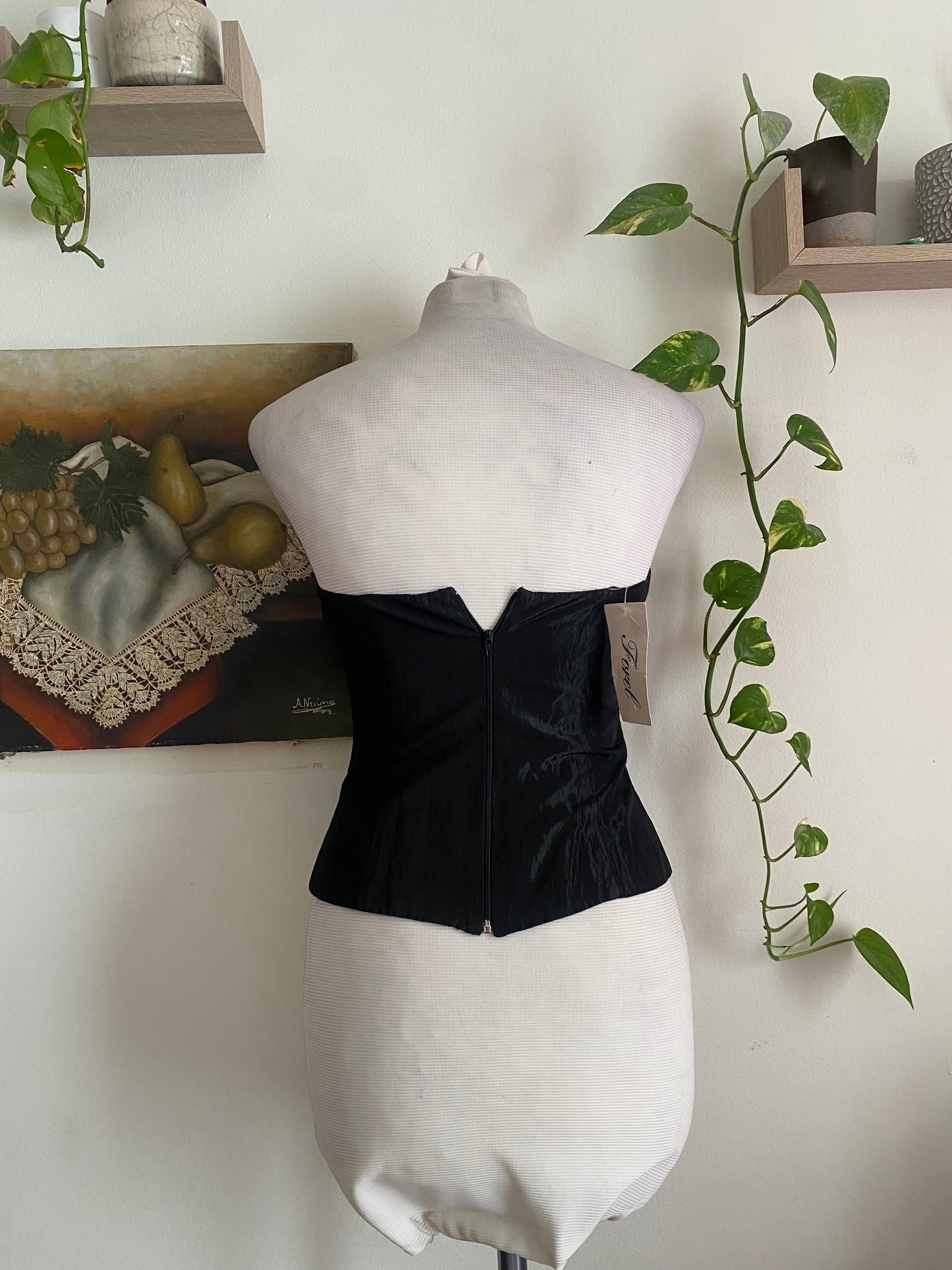 Brand new liquid organza fitted corset