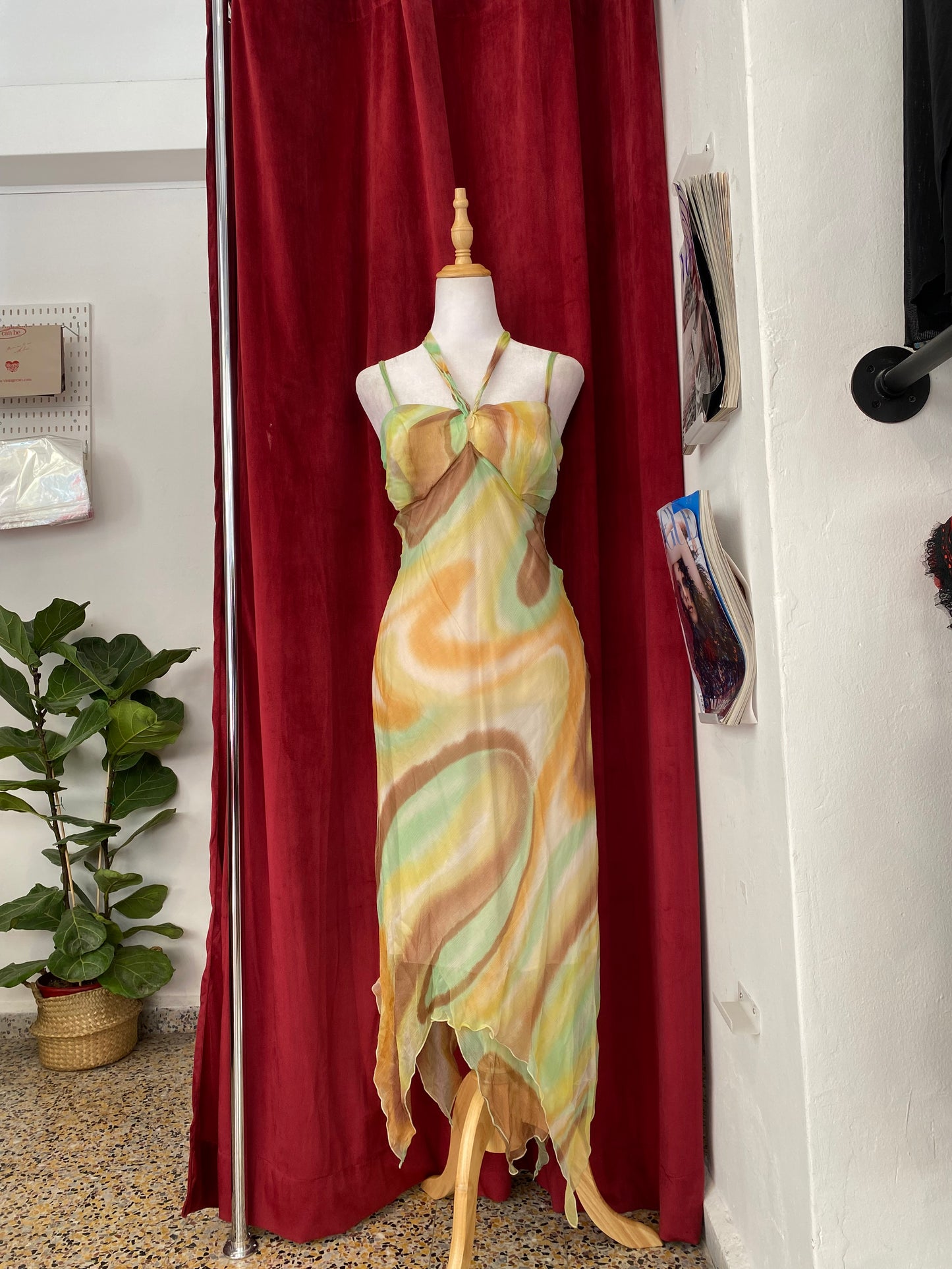 100% silk multicoloured summerdress dress 💐