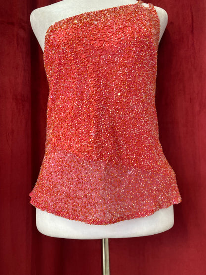 Rene Derhy 100% silk sequin top 💐