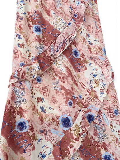 Romantic baby pink floral skirt 🌸