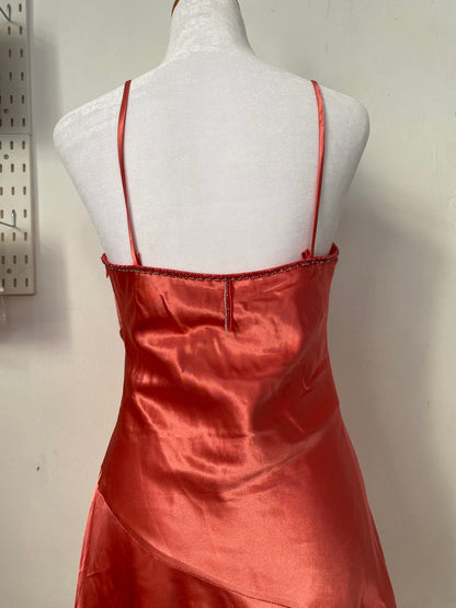 Brand new satin dress with sequin details