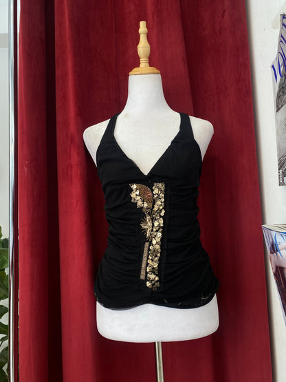 Black tight rushed up top ♟️