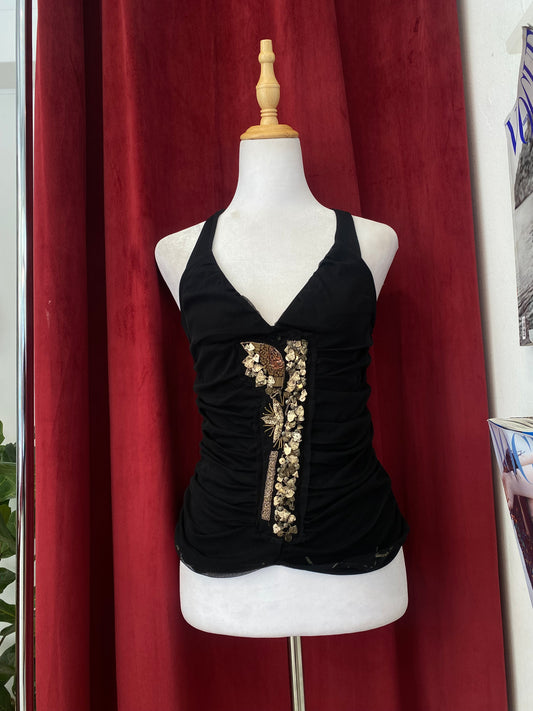 Black tight rushed up top ♟️