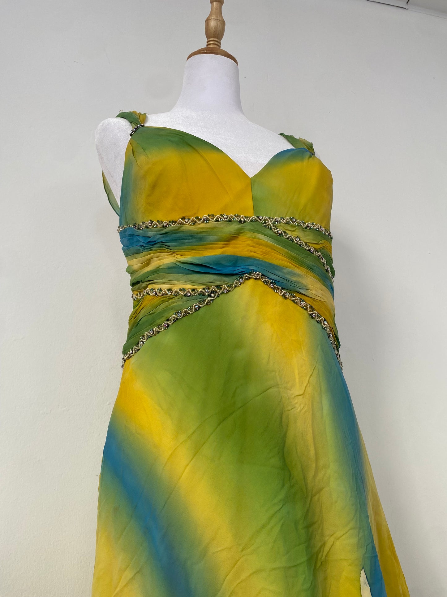 100% silk brand new multicoloured gown