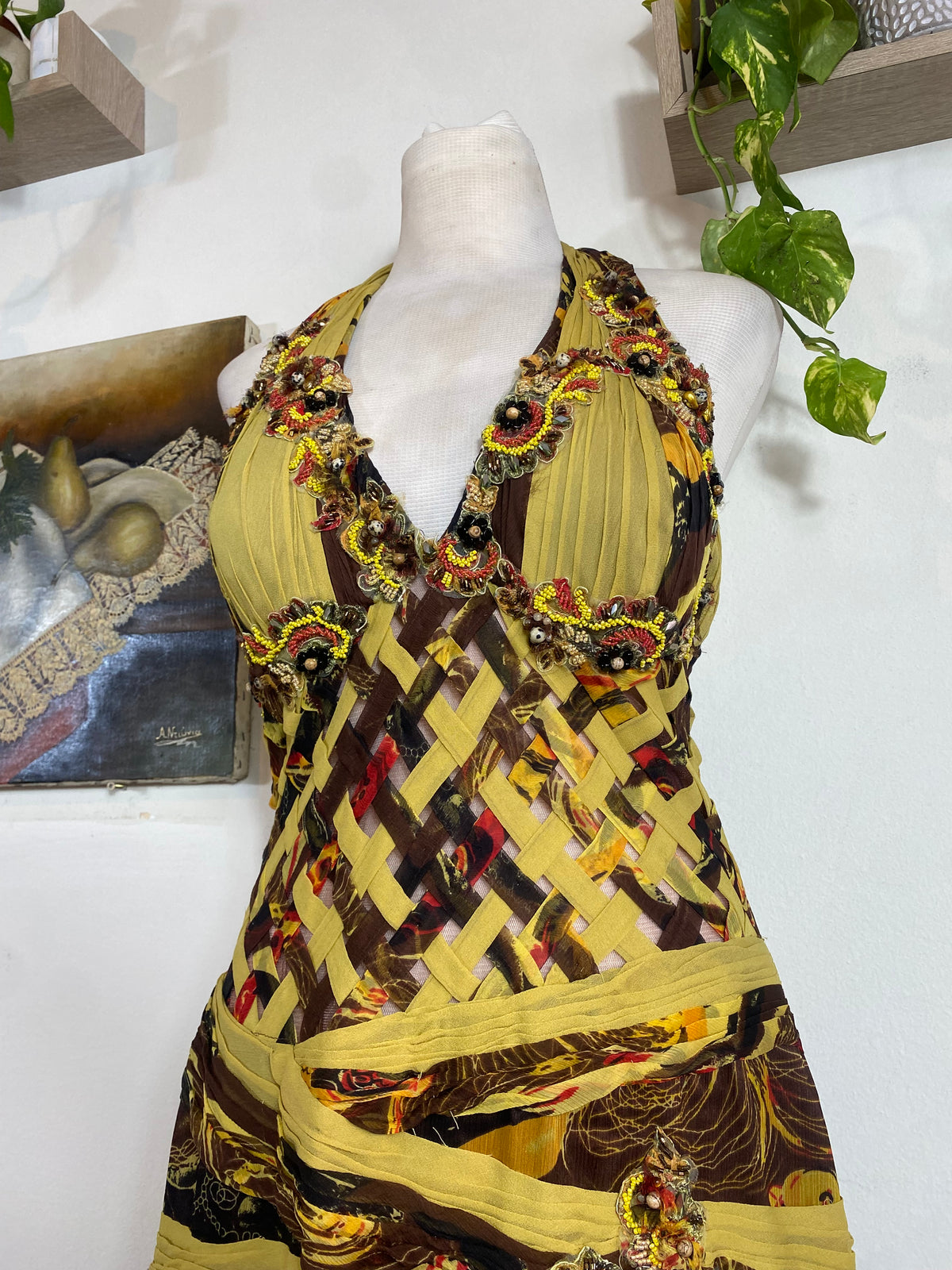 Nocturne Embroidered Silk Gown