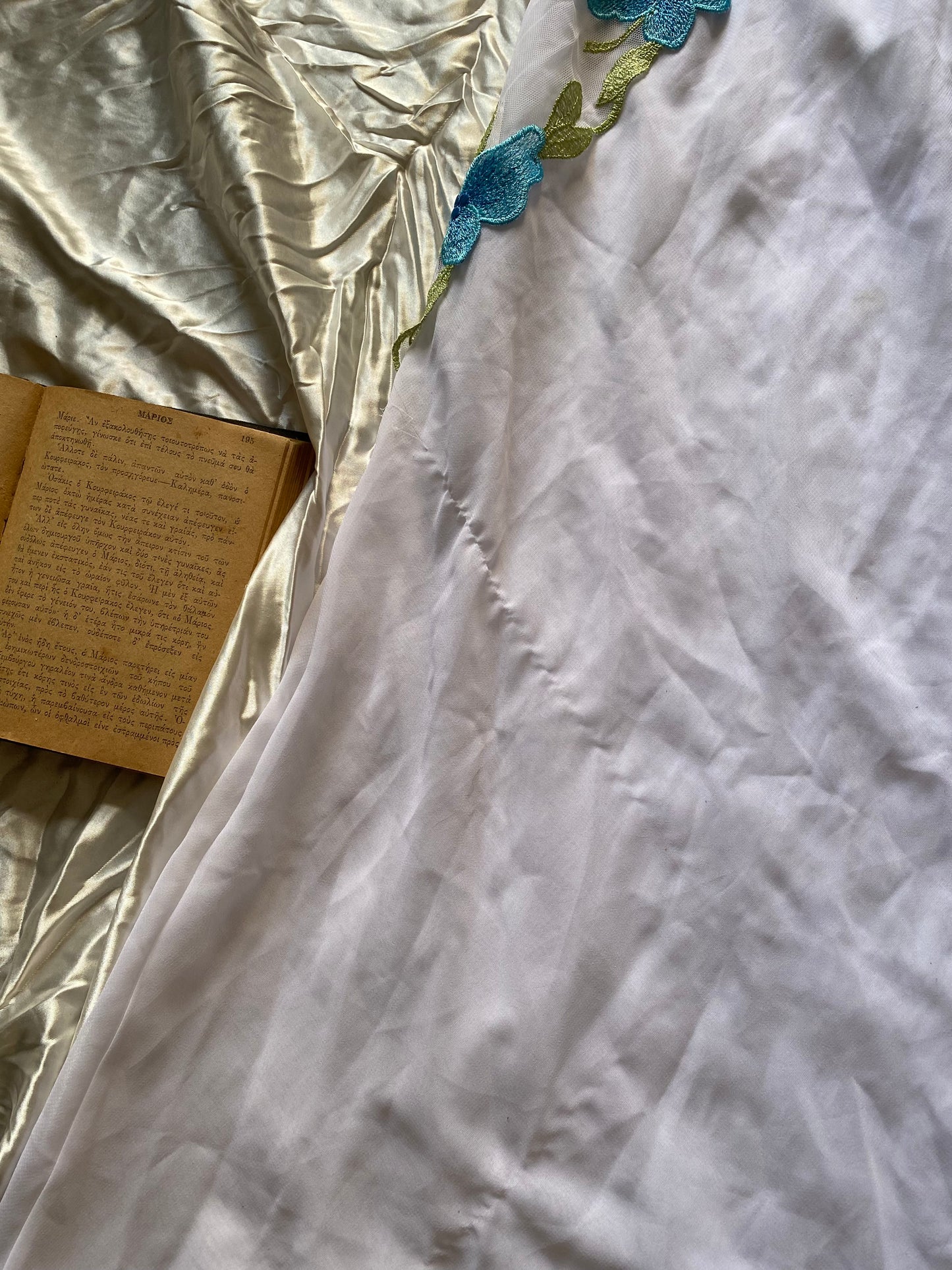 See through dress with floral details