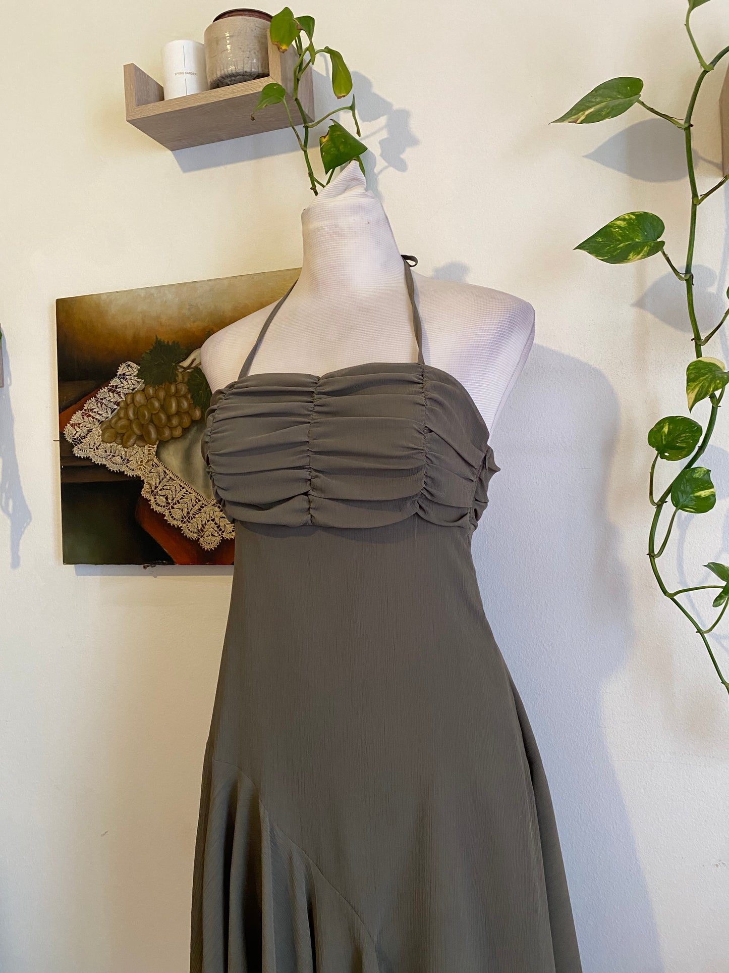 Brand new khaki ruffled fairy dress